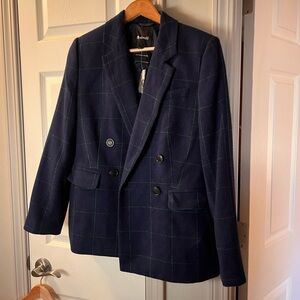 Madewell Dark Plaid Rosedale Blazer